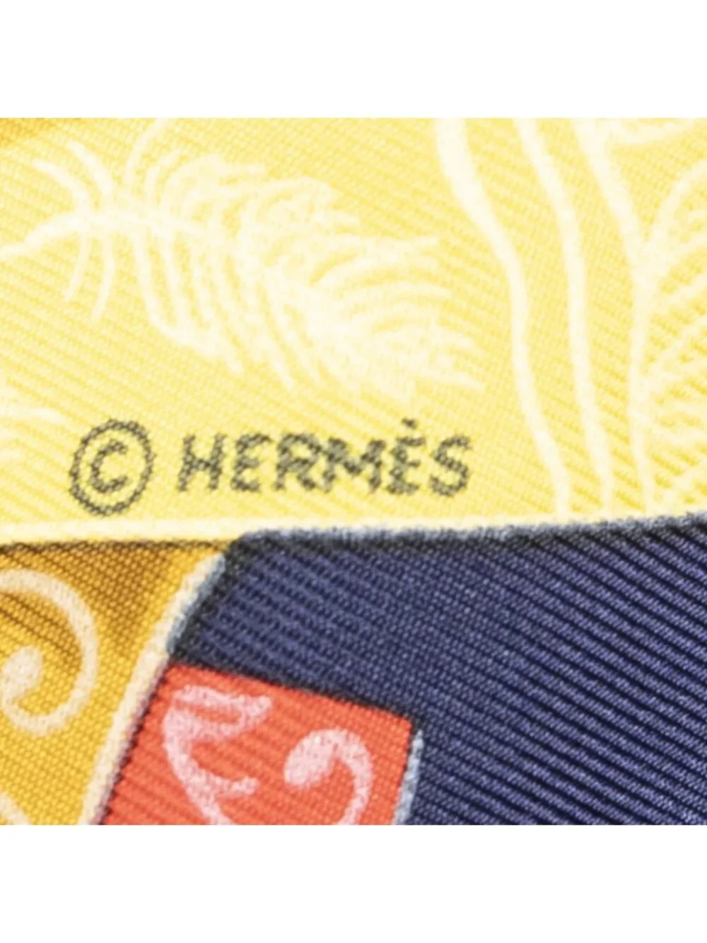 ★SOLD★ Hermes Scarf Navy Red Green Silk - Picture 4 of 5